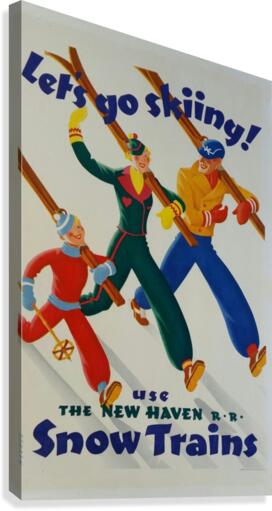 New Haven Snow trains Canvas Print