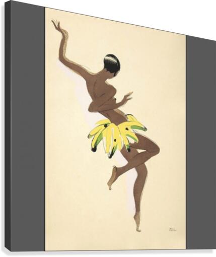 Josephine Baker, Banana Skirt Dance,Vintage Poster Impression sur toile
