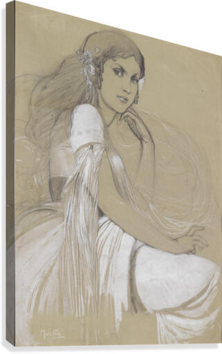 Jaroslava Mucha by Alphonse Mucha Canvas Print