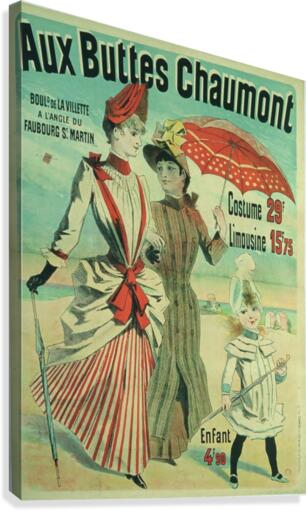 Aux Buttes Chaumont poster  Canvas Print