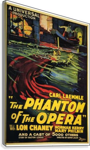 The Phantom of the Opera Vintage Film Poster Canvas Print