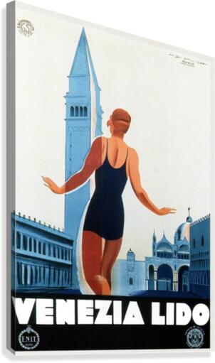 1930 Venezia Lido Poster  Canvas Print