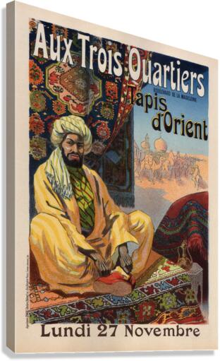 Aux Trois Quartiers Advertising Poster  Canvas Print