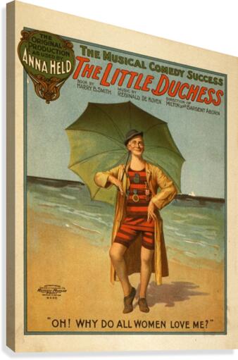 Vintage Poster The Little Duchess mucical comedy poster 1906  Canvas Print