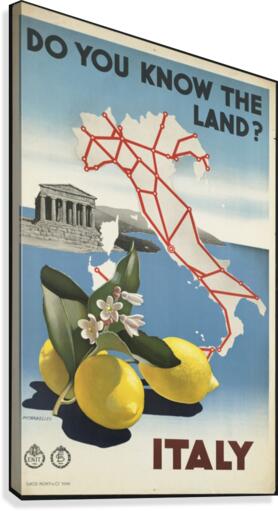 Do you know the land Italian tourism poster  Canvas Print