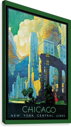 Chicago vintage poster Canvas Print