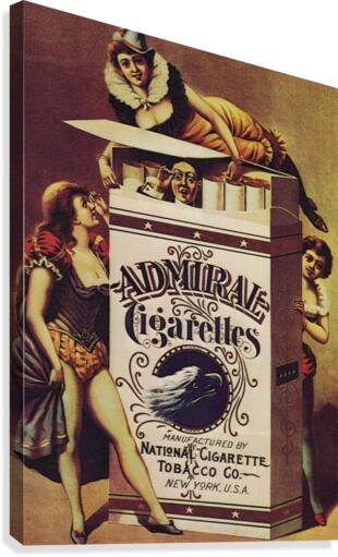 Admiral Cigarettes National Cigarette Tobacco Co Ad Poster 1890 Canvas Print