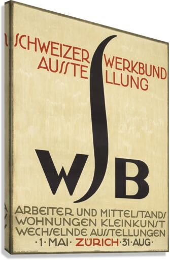 Schweizer Werkbund Ausstellung Original Poster  Canvas Print