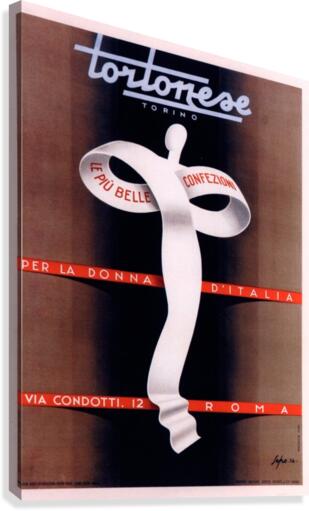 Tortonese Torino fashion poster  Canvas Print