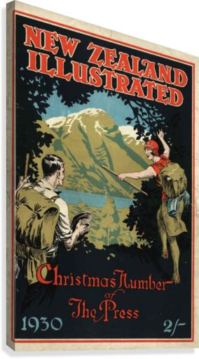 New Zealand Illustrated poster  Canvas Print