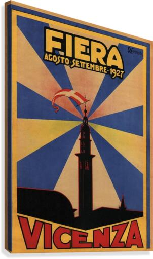 Fiera Vicenza 1927 travel poster  Canvas Print