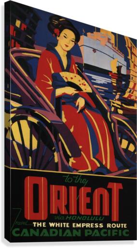 Canadian Pacific To The Orient Vintage Travel Poster  Canvas Print