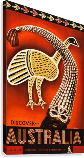 Discover Australia Travel Poster  Canvas Print