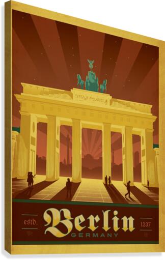 Berlin Germany travel poster  Canvas Print