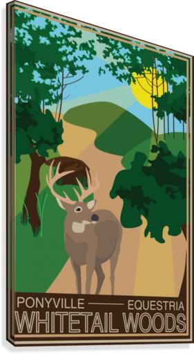 Vintage Travel Poster Whitetail Woods  Canvas Print