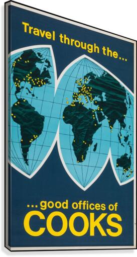 Cooks Travel Poster, 1954  Canvas Print