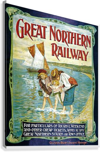 Great Northern Railway Vintage Travel Poster  Canvas Print