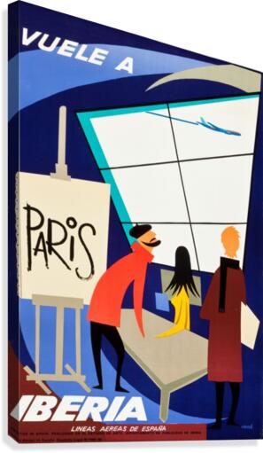 Iberia Airlines Travel Poster  Canvas Print