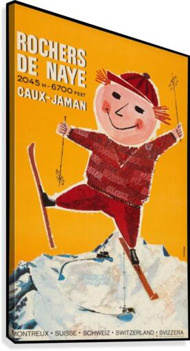 Swiss Ski Travel Poster  Canvas Print