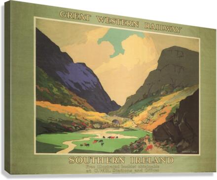 Southern Ireland Great Western Railway 1931 Vintage Travel Poster Canvas Print