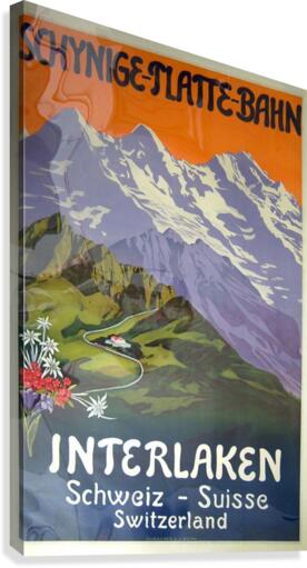 Swiss Railways travel poster  Canvas Print