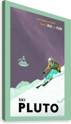 Ski Pluto poster  Canvas Print