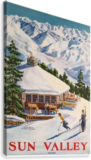 Sun Valley Idaho Original Ski Poster 1940  Canvas Print