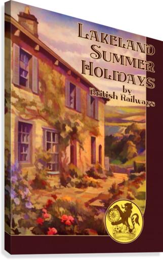 Lakeland Summer Holidays travel poster for British Railways  Canvas Print