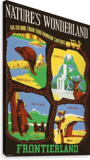 Frontierland Natures Wonderland attraction poster Canvas Print