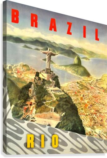 Original vintage travel poster for Brazil, Rio de Janeiro by
