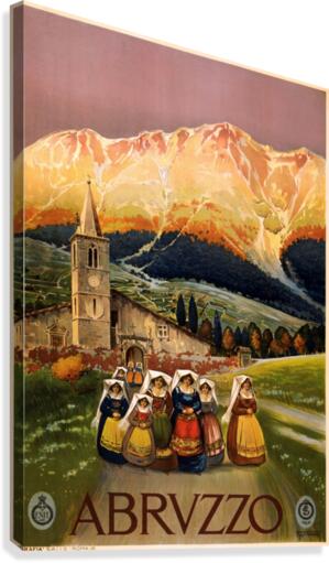 Abruzzo, travel poster for Enit  Canvas Print