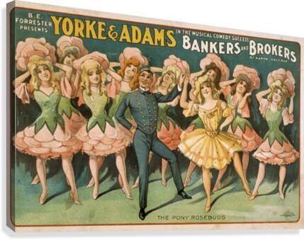 Bankers and Brokers The Pony Rosebuds poster 1906  Canvas Print