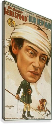Vintage Play Poster Our new man  Canvas Print