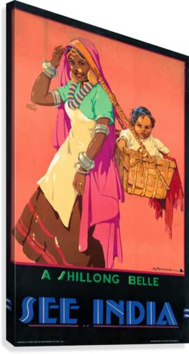See India travel poster  Canvas Print