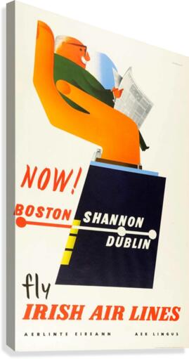 Vintage Poster for Irish Air Lines  Canvas Print