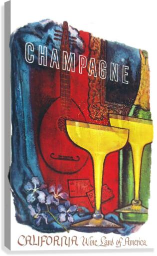 Champagne from California Wine Land of America  Canvas Print
