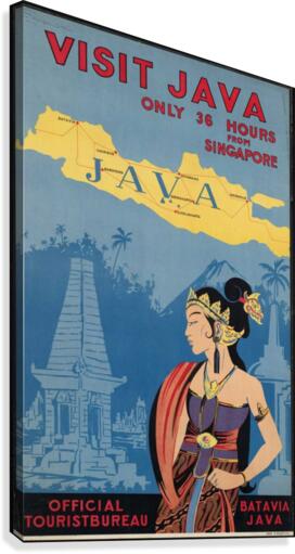 Visit Java travel poster  Canvas Print