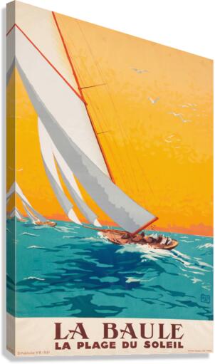 La Baule La Plage du Soleil vintage poster  Canvas Print