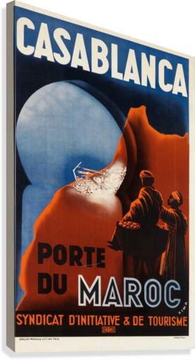 Casablanca Port du Maroc poster  Canvas Print