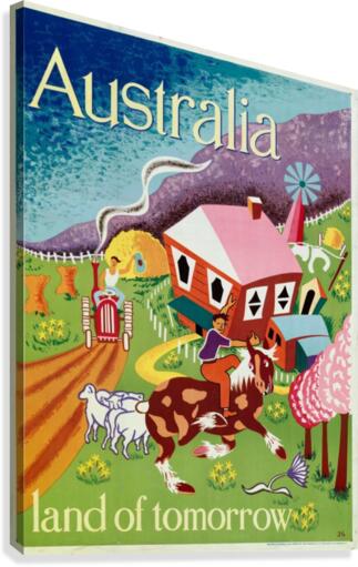 Australia Land of Tomorrow poster  Canvas Print