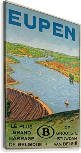 Eupen Belgium original vintage travel poster from 1928  Canvas Print