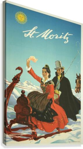 St Moritz Travel Poster  Canvas Print