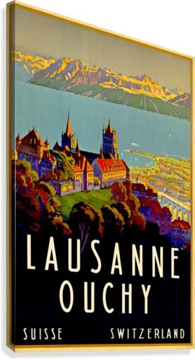 Lausanne Switzerland Travel Poster  Canvas Print