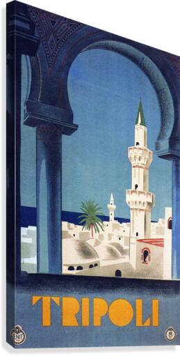 Tripoli travel poster  Canvas Print
