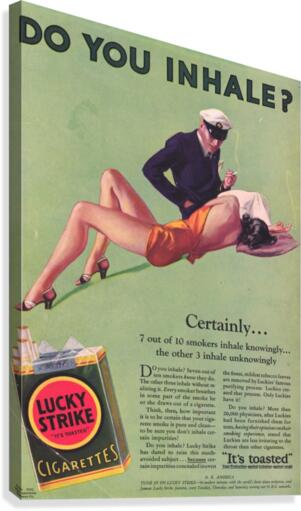 Vintage Cigarette Ad  Canvas Print