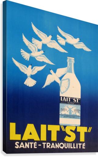 Lait Sante Tranquillite Poster  Canvas Print