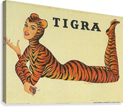 De Moore Tigra Advertising Poster  Canvas Print