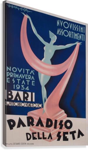 Paradiso della Seta vintage poster  Canvas Print