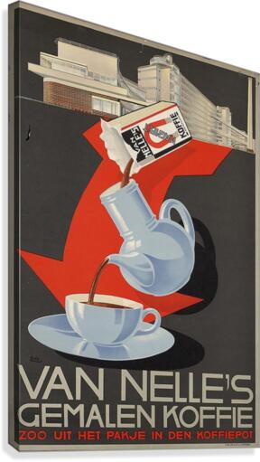 Vintage poster for Van Nelle Germalen Koffie  Canvas Print