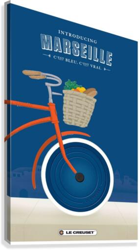 Marseille vintage poster  Canvas Print